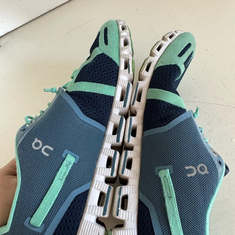 On Cloud women’s mint teal blue running‎ shoes size 7